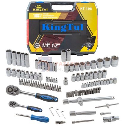 ГЕДОРЕ КОМПЛЕКТ 108 ЧАСТИ 1/4'' 1/2'' KINGTUL
