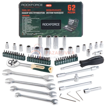 ГЕДОРЕ 62 ЧАСТИ ,1/4'' , 6-СТЕННО ROCKFORCE
