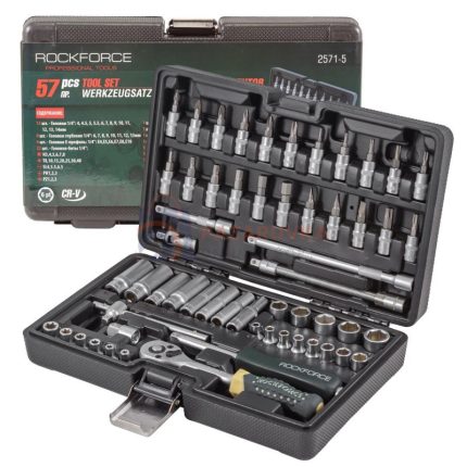 ГЕДОРЕ 1/4" ШЕСТОСТЕННО 57 ЧАСТИ ROCKFORCE