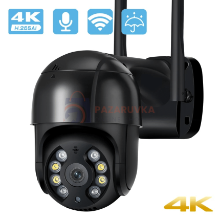 ВЪРТЯЩА IP БЕЗЖИЧНА КАМЕРА ВЪНШЕН МОНТАЖ 5MPX BLACK EDITION