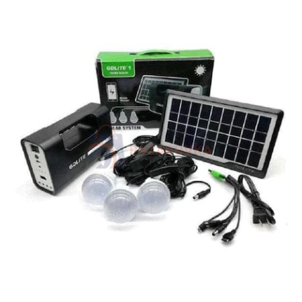 КОМПЛЕКТ СОЛАРНА СИСТЕМА, ФЕНЕР, 3 LED КРУШКИ, СОЛАРЕН ПАНЕЛ, АКУМУЛАТОРНА БАТЕРИЯ
