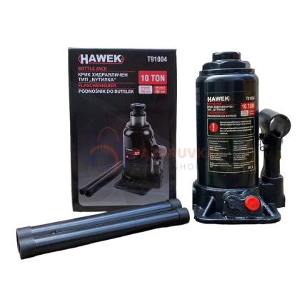 ХИДРАВЛИЧЕН КРИК ТИП БУТИЛКА 10 ТОНА HAWEK