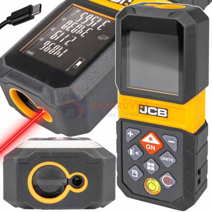 АКУМУЛАТОРНА ЛАЗЕРНА РОЛЕТКА С МАКСИМАЛЕН ОБХВАТ НА ИЗМЕРВАНЕ 80 МЕТРА JCB