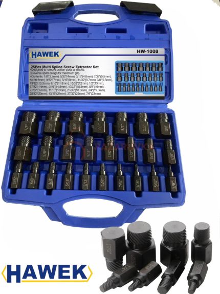 КОМПЛЕКТ ЕКСТРАКТОРИ 25 ЧАСТИ HAWEK