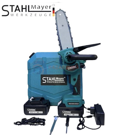 Акумулаторен трион с казанче за омасляване STAHLMAYER 36V 8Ah в куфар