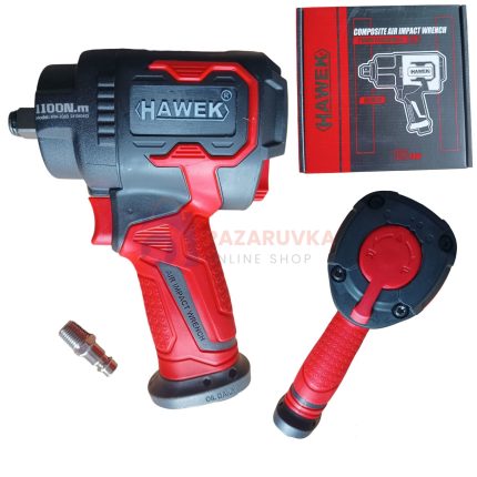 ПНЕВМАТИЧЕН УДАРЕН МИНИ ГАЙКОВЕРТ С КЪС ШПИНДЕЛ 1/2'' 1100NM HAWEK