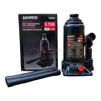 ХИДРАВЛИЧЕН КРИК ТИП БУТИЛКА 5 ТОНА HAWEK