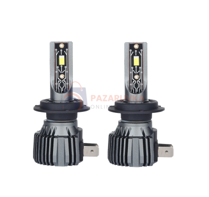 ПРОФЕСИОНАЛНИ LED КРУШКИ H7 – 12/24V, 2 БРОЯ В КОМПЛЕКТ – ЯРКО И КРИСТАЛНО БЯЛО ОСВЕТЛЕНИЕ