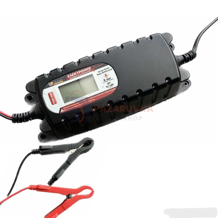 МИКРОКОНТРОЛНО ЗАРЯДНО ЗА 6V И 12V АКУМУЛАТОРИ С LCD ДИСПЛЕЙ И IP65 ЗАЩИТА