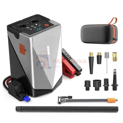 СТАРТИРАЩО УСТРОЙСТВО ЗА АВТОМОБИЛ С КОМПРЕСОР И БАТЕРИЯ JUMP STARTER – 12000MAH