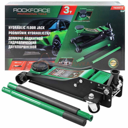 ПРОФЕСИОНАЛЕН НИСКОПРОФИЛЕН КРИК ROCKFORCE 3T С ДВОЙНА ПОМПА (85-430 ММ)