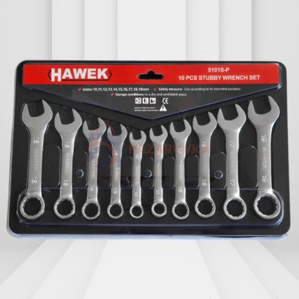 КОМПЛЕКТ КЪСИ ЗВЕЗДОГАЕЧНИ КЛЮЧОВЕ 10-19 ММ HAWEK