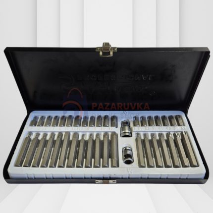 ПРОФЕСИОНАЛЕН КОМПЛЕКТ БИТОВЕ-НАКРАЙНИЦИ STAHLMAYER SM4401 - 40 БРОЯ HEX, XZN И TORX, 1/2" И 3/8"