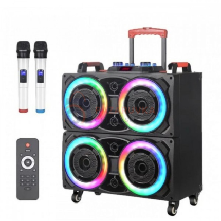 БЕЗЖИЧНА СВЕТЕЩА КАРАОКЕ ТОНКОЛОНА NDR-8888 – МОЩНОСТ 6000W И RGB LED СВЕТЛИНИ