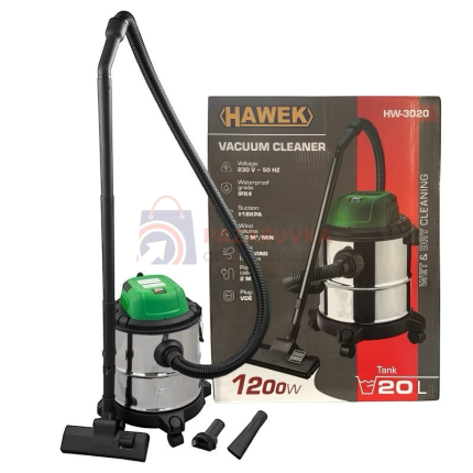 МУЛТИФУНКЦИОНАЛНА ПРАХОСМУКАЧКА HAWEK – 20 ЛИТРА, 1200W