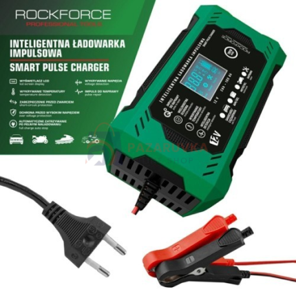 ЗАРЯДНО УСТРОЙСТВО ЗА АКУМУЛАТОР 6А / 12V, 2Ah-100Ah ROCKFORCE