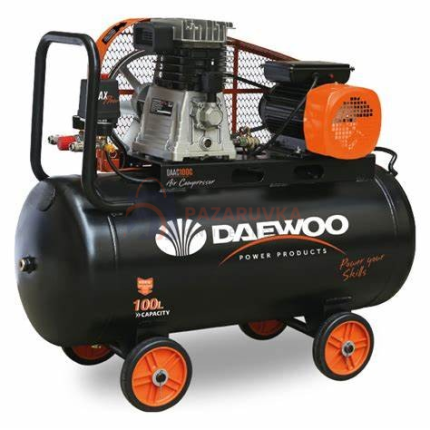 ЕЛЕКТРИЧЕСКИ БУТАЛЕН РЕМЪЧЕН КОМПРЕСОР DAEWOO DAAC 100C, 3 К.С., 100 Л, 8 БАРА