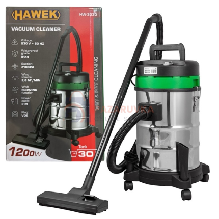 ПРОФЕСИОНАЛНА ПРАХОСМУКАЧКА HAWEK – 30 ЛИТРА, 1200W