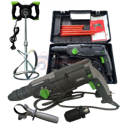 КОМПЛЕКТ СТРОИТЕЛЕН МИКСЕР 2400W И ПЕРФОРАТОР 1600W STAHLMAYER BLACK XR