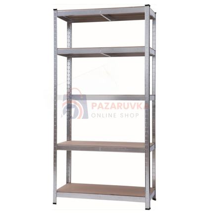 МЕТАЛЕН СТЕЛАЖ 180x90x45 СМ – 5 РАФТА ПО 100 КГ
