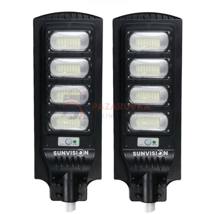 КОМПЛЕКТ 2 БР. СОЛАРНА ЛАМПА 1800W SUNVISION – МАКСИМАЛНА ЯРКОСТ ЗА ВЪНШНО ОСВЕТЛЕНИЕ