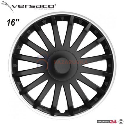 ТАСОВЕ ЗА ДЖАНТИ 16" VERSACO CRYSTAL SO BLACK – КОМПЛЕКТ 4 БРОЯ
