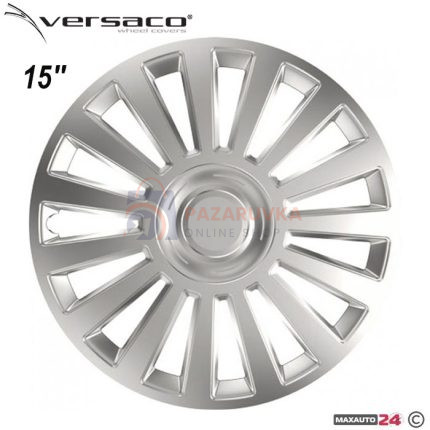 ТАСОВЕ ЗА ДЖАНТИ 15" VERSACO LUXURY SILVER – КОМПЛЕКТ 4 БРОЯ