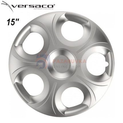 ТАСОВЕ ЗА ДЖАНТИ 15" VERSACO MATRIX SILVER – КОМПЛЕКТ 4 БРОЯ