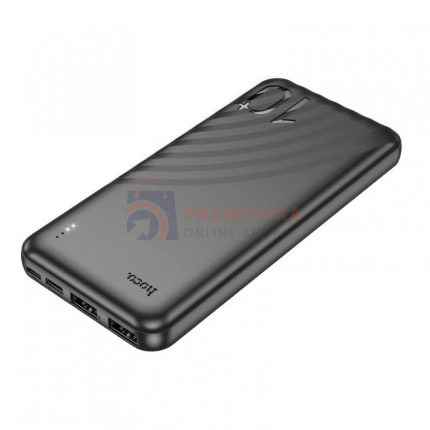 HOCO J123 ПРЕНОСИМО ЗАРЯДНО POWER BANK 10,000mAh USB-C / 2xUSB – ЧЕРЕН
