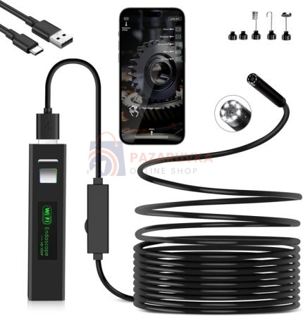 HD WIFI БЕЗЖИЧЕН ЕНДОСКОП КАМЕРА ЗА ТЕЛЕФОН – iOS / ANDROID, 720p, 5М КАБЕЛ