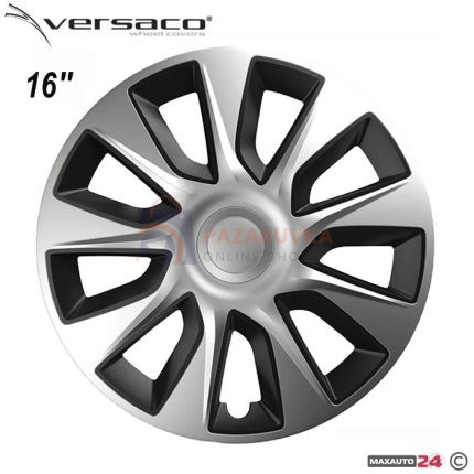 ТАСОВЕ ЗА ДЖАНТИ 16" VERSACO STRATOS SILVER / BLACK – МОДЕЛ 56023