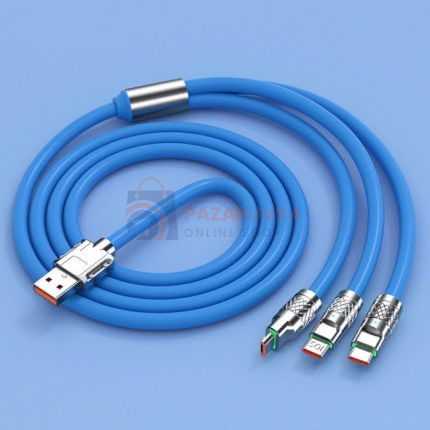 КАБЕЛ ЗА ЗАРЕЖДАНЕ 3 В 1 – LIGHTNING / TYPE-C / MICRO USB – СИН – МОДЕЛ 20083