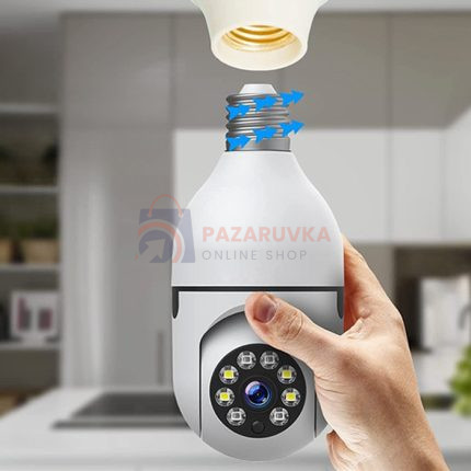 СМАРТ Wi-Fi КАМЕРА ЗА ВИДЕОНАБЛЮДЕНИЕ 355° С МОНТАЖ КАТО КРУШКА – МОДЕЛ 75122 / PA1276