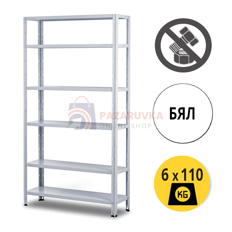metalen-stelazh-188x100x30-sm-byal-6-rafta-po-110-kg