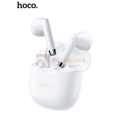 HOCO EW201 GRACEFUL – БЕЗЖИЧНИ BLUETOOTH СЛУШАЛКИ HEY SIRI (БЯЛ)