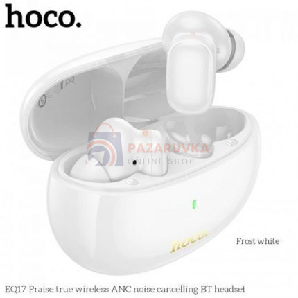 EQ17 TWS – БЕЗЖИЧНИ BLUETOOTH СЛУШАЛКИ С ANC NOISE CANCELING – БЯЛ
