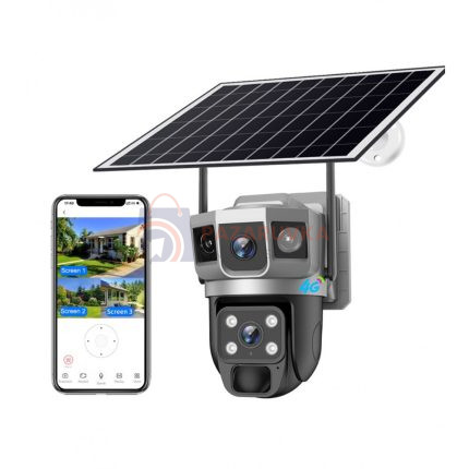 СОЛАРНА IP 4G SIM КАМЕРА С 2 ЛЕЩИ – 24MP, 360°, НОЩНО ВИЖДАНЕ И ДВУПОСОЧНО АУДИО
