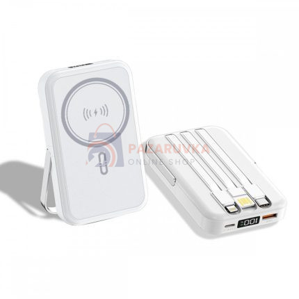 ПРЕНОСИМ POWER BANK NJ25 PD 20W Magsafe С LED ИНДИКАТОР, 10,000mAh – ЧЕРЕН