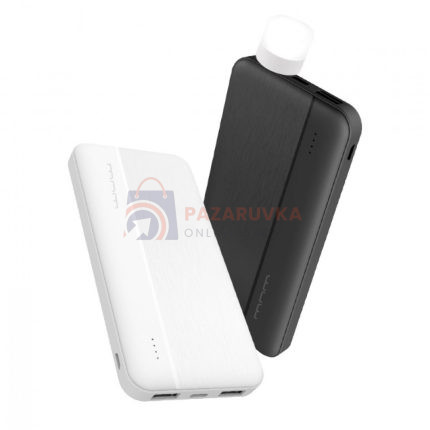 WUW Y145 2.1A ПРЕНОСИМО ЗАРЯДНО POWER BANK + LED – 10,000mAh – 1xUSB-C / 2xUSB-A – ЧЕРЕН