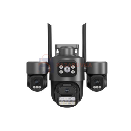 ВЪНШНА WIFI IP КАМЕРА С ТРИ ОБЕКТИВА И ТРОЕН ЕКРАН – 360° НАБЛЮДЕНИЕ