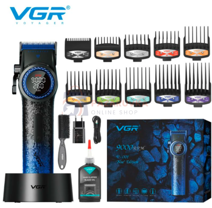 VGR PRO V-001 BLUE EDITION – ПРОФЕСИОНАЛНА МАШИНКА ЗА ПОДСТРИГВАНЕ