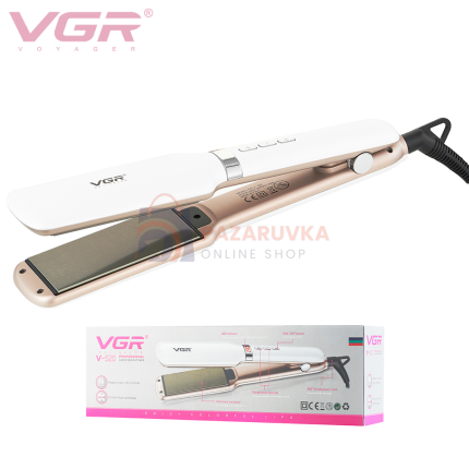 ПРЕСА ЗА КОСА VGR V-520 – ТУРМАЛИНОВО-КЕРАМИЧНИ ПЛОЧИ, LED ДИСПЛЕЙ
