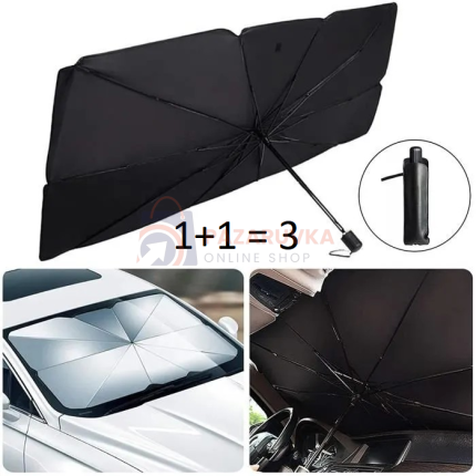 ЧАДЪР-СЕННИК ЗА АВТОМОБИЛ SUNSHADE – ЛЕСНА ЗАЩИТА ОТ ЖЕГИТЕ 1+1 = 3