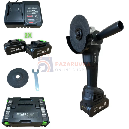 АКУМУЛАТОРЕН ЪГЛОШЛАЙФ STAHLMAYER BLACK 36V 8.0Ah