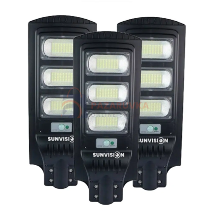 КОМПЛЕКТ 3 БР. СОЛАРНА ЛАМПА 1350W SUNVISION – МОЩНО УЛИЧНО ОСВЕТЛЕНИЕ БЕЗ КАБЕЛИ