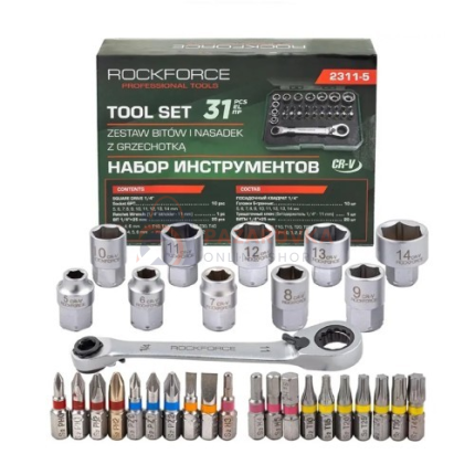 МИНИ ГЕДОРЕ 31 ЧАСТИ 1/4″ ROCKFORCE