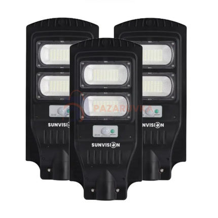 КОМПЛЕКТ 3 БР. СОЛАРНА ЛАМПА 900W SUNVISION – ИНТЕЛИГЕНТНО УЛИЧНО ОСВЕТЛЕНИЕ