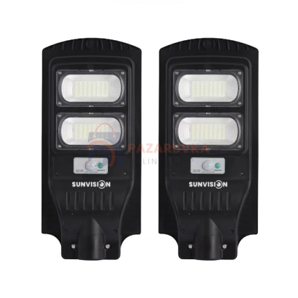 КОМПЛЕКТ 2 БР. СОЛАРНА ЛАМПА 900W SUNVISION – АВТОНОМНО УЛИЧНО ОСВЕТЛЕНИЕ