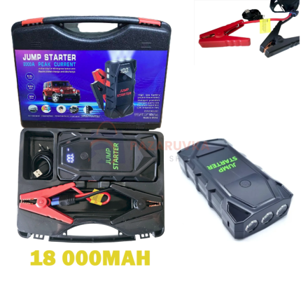 МУЛТИФУНКЦИОНАЛЕН АВТОМОБИЛЕН СТАРТЕР JUMP STARTER 18,000mAh – 12V, 2000A