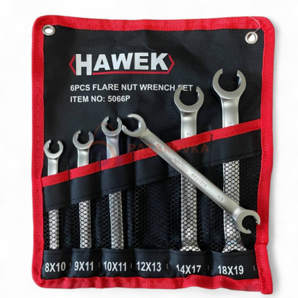 КОМПЛЕКТ СРЯЗАНИ КЛЮЧОВЕ HAWEK – 6 ЧАСТИ (8–19 ММ)
